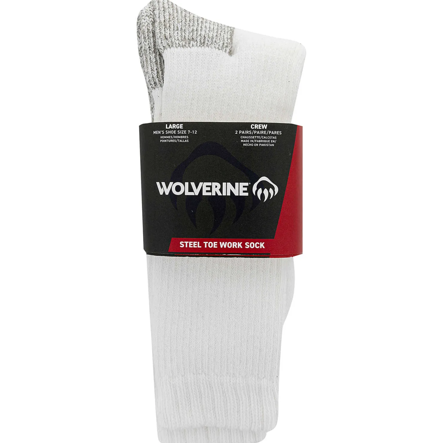 Sale 2-PK Steel-Toe Cotton Crew Sock Socks|Socks