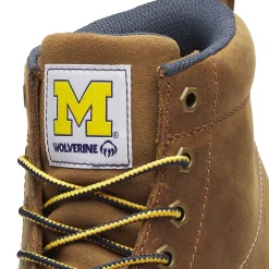 New X Valiant University Of Michigan Floorhand Moc Toe Work Boot Waterproof|Soft Toe