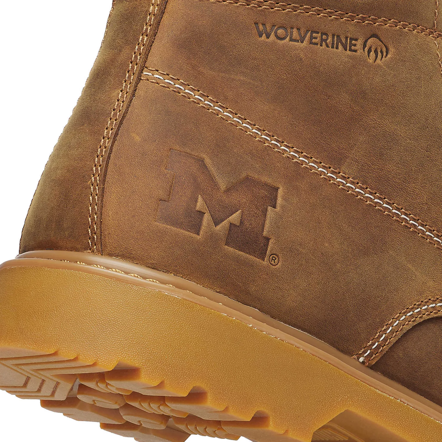 New X Valiant University Of Michigan Floorhand Moc Toe Work Boot Waterproof|Soft Toe